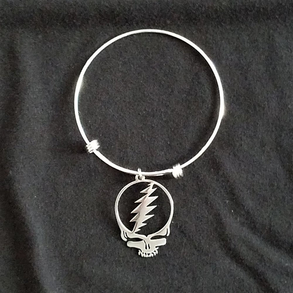 3 Piece Grateful Dead Steal Your Face Gift Set Earrings, Bracelet & Necklace - Picture 7 of 9